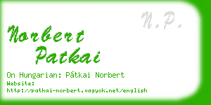 norbert patkai business card